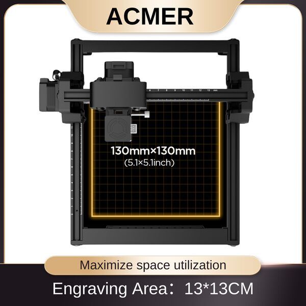 ACMER S1 Portable Laser Engraver 10K/min CNC Cutter -Wood, Acrylic, Leather