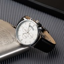 Amovan - Men's Multifunction Sport Quartz Watch - Stainless Steel Black Strap/White Face- 43mm 