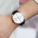 Amovan - Men's Multifunction Sport Quartz Watch - Stainless Steel Black Strap/White Face- 43mm 