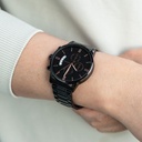 Amovan - Men's Multifunction Sport Quartz Watch - Stainless Steel Black Strap/Black Face - 43mm