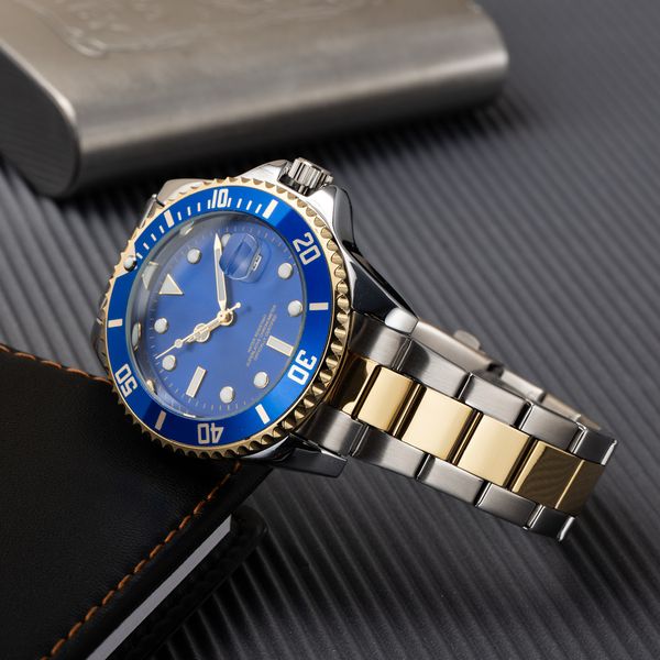 Amovan Men's 43mm Multifunction Sport Watch Quartz Stainless Steel Design - Blue Face