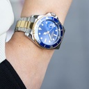 Amovan Men's 43mm Multifunction Sport Watch Quartz Stainless Steel Design - Blue Face