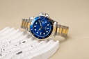 Amovan Men's 43mm Multifunction Sport Watch Quartz Stainless Steel Design - Blue Face