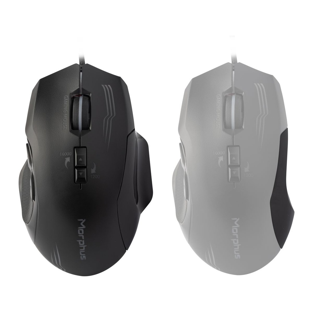 Morphus GX38 Programmable Optic Gaming Mouse7200DPI , USB2.0 , 8 Macro, Black