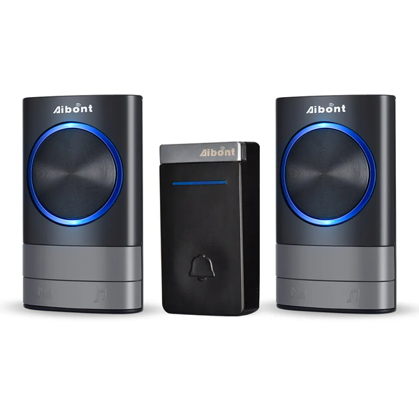 Aibont N189-BB Wireless Doorbell - 150m Range, 38 Chimes, Plug-In Receiver