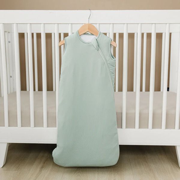 Lucky Sprout Organic Cotton Baby Swaddle Bag - Soft Sleeping Sack - Blue