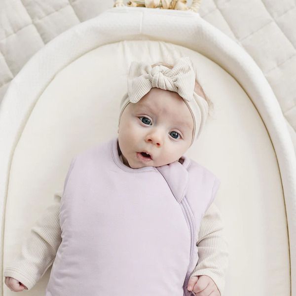 Lucky Sprout Organic Cotton Baby Swaddle Bag - Soft Sleeping Sack - Pink