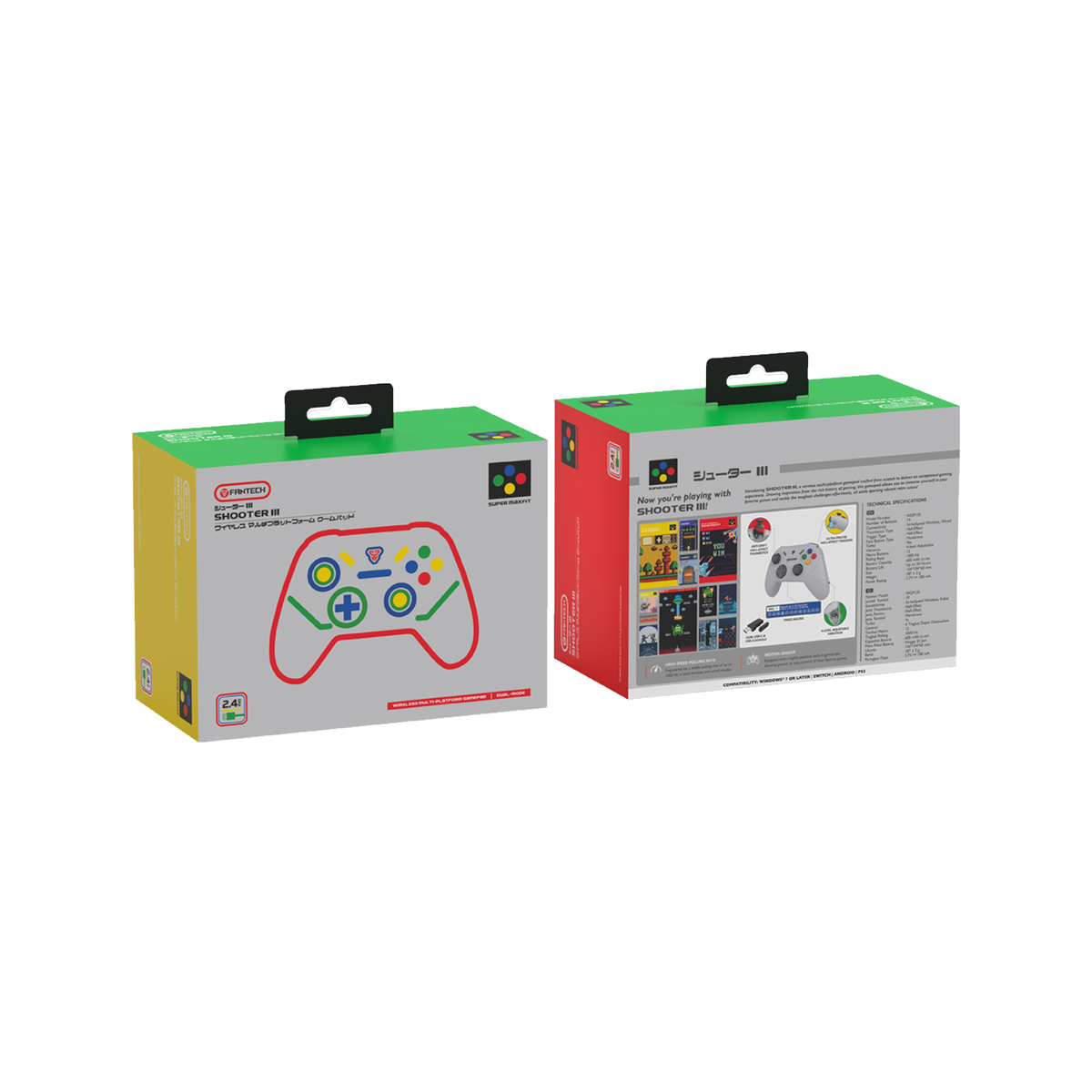 Fantech Wireless Controller- Hall-Effect Joysticks, Turbo Mode, StrikeSpeed