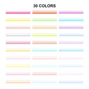 Gxin G-343 30 Assorted Pastel Highlighters - Chisel Tip Water-Based Markers