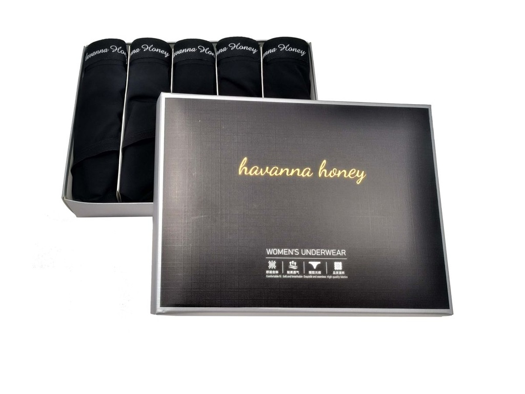 Havana Honey Ladies Underwear 5-Pack Seamless Soft Stretch Briefs - Medium