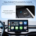 Hengli 2-in-1 Wireless CarPlay & Android Auto Adapter - Plug & Play
