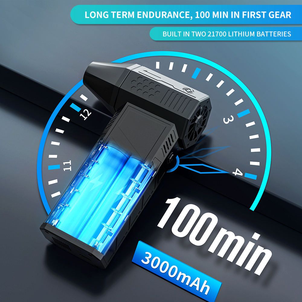 Portable Super X3 Turbo Air Fan Jetfan Handheld Cleaner & Hairdryer