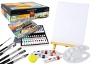 Acrylic Paint Set 24 Colors with Easel, Brushes & Accessories for Artists