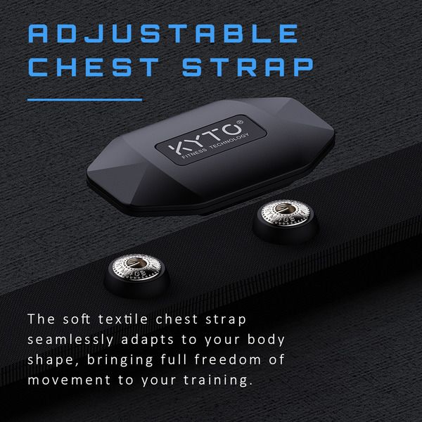 KYTO Heart Rate Monitor Chest Strap - Adjustable Fitness Sensor