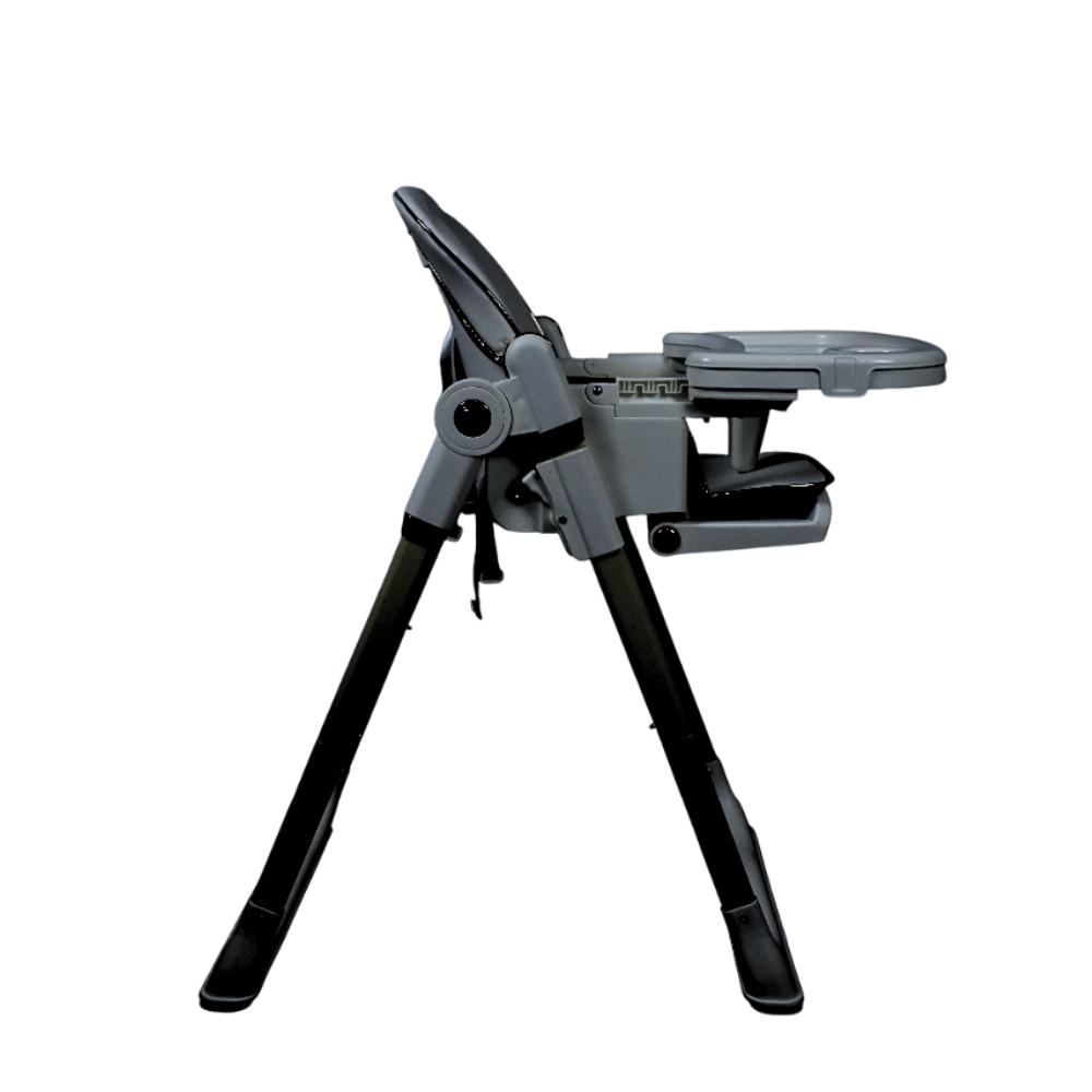 Kidilo Convertible Baby High Chair with Padded Seat, Adjustable Height - Grey