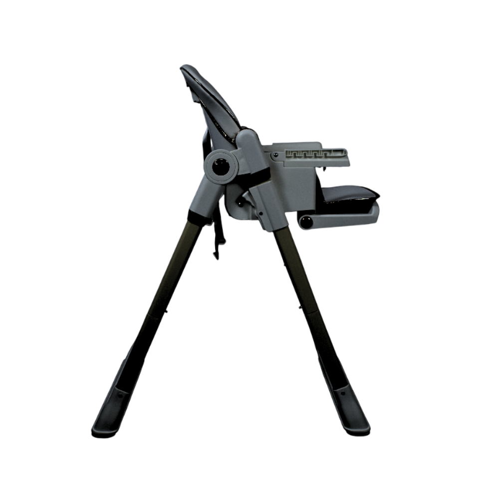 Kidilo Convertible Baby High Chair with Padded Seat, Adjustable Height - Grey