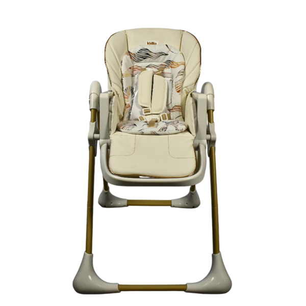 Kidilo Convertible Baby Feeding Chair - Soft Cushion & Removable Meal Tray - Khaki