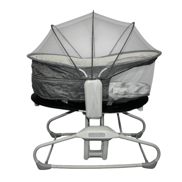 Mastela Electric Baby Rocking Chair - Touch Control Panel and Mosquito Net - Khaki Inside