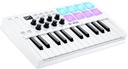 M-VAVE 25 Key, 8 Pads & 8 Knobs USB MIDI Keyboard Controller with Bluetooth - WHITE