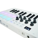 M-VAVE 25 Key, 8 Pads & 8 Knobs USB MIDI Keyboard Controller with Bluetooth - WHITE