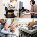 M-VAVE 25 Key, 8 Pads & 8 Knobs USB MIDI Keyboard Controller with Bluetooth - WHITE