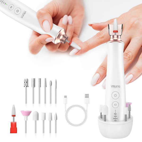 MLIKANG Cordless Nail Drill Machine - 35000RPM Professional Electric E-File