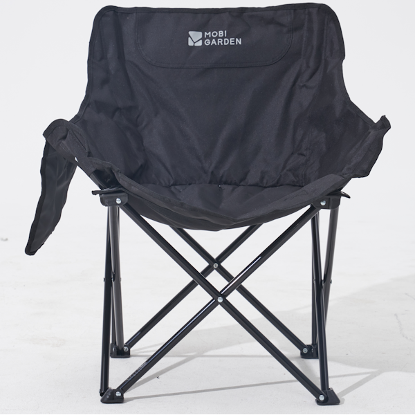 Mobi Garden Moon Chair - Compact Folding Camping Chair with Padded Seat - Black