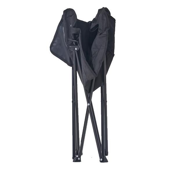 Mobi Garden Moon Chair - Compact Folding Camping Chair with Padded Seat - Black