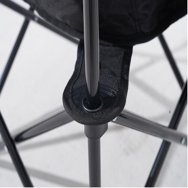 Mobi Garden Moon Chair - Compact Folding Camping Chair with Padded Seat - Black