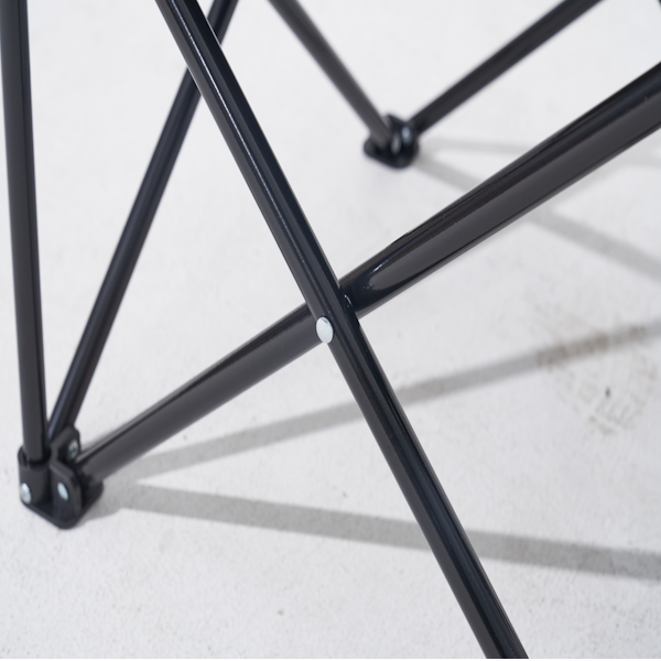 Mobi Garden Moon Chair - Compact Folding Camping Chair with Padded Seat - Black