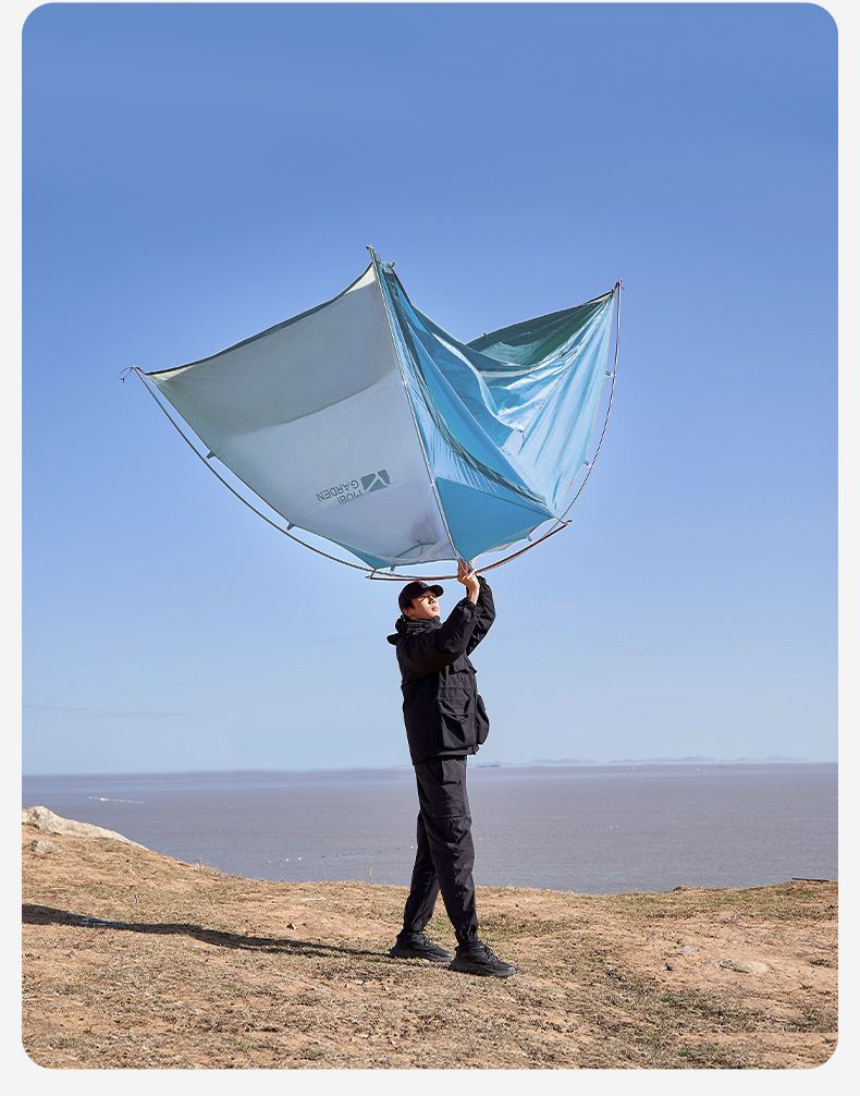 Mobi Garden Backpacking Tent - Lightweight Dome Shelter with Carry Bag - Blue