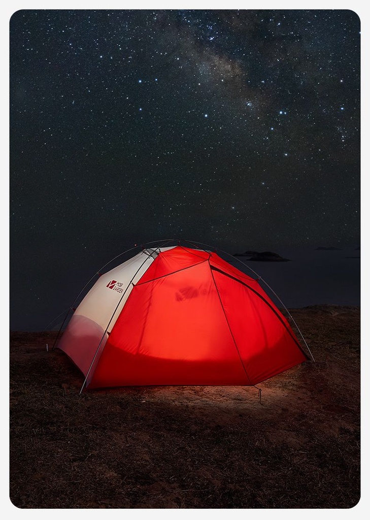 Mobi Garden Backpacking Tent - Lightweight Dome Shelter with Carry Bag - Red