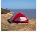 Mobi Garden Backpacking Tent - Lightweight Dome Shelter with Carry Bag - Red