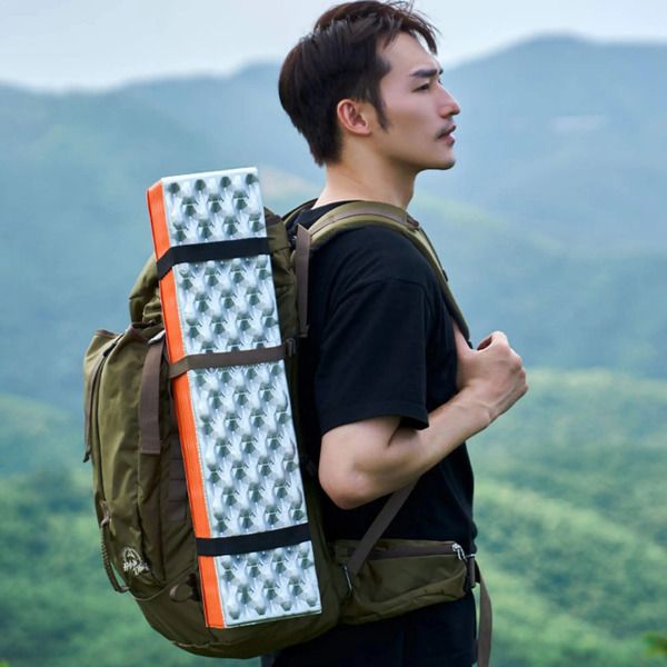 Mobi Garden Sleeping Mat -Insulated Foam Camping Pad , Foldable Lightweight - Orange