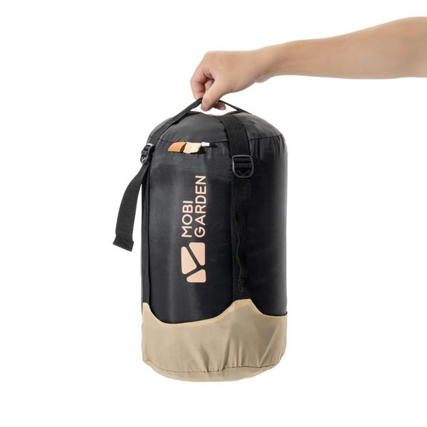 Mobi Garden Lightweight Envelope Camping Sleeping Bag for Adults - Beige - 1