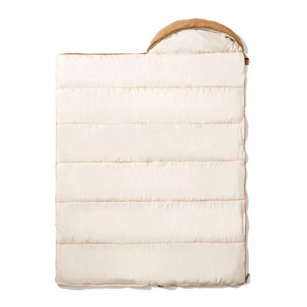 Mobi Garden Lightweight Envelope Camping Sleeping Bag for Adults - Beige - 1