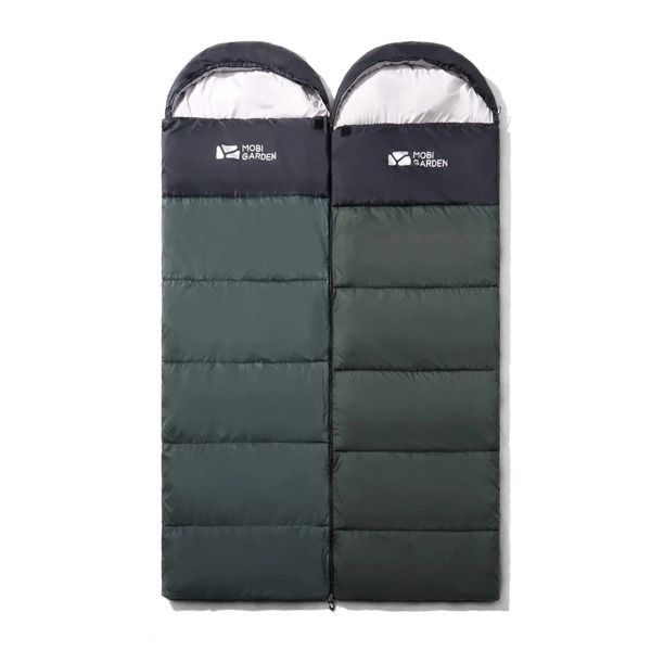 Mobi Garden Lightweight Envelope Camping Sleeping Bag for Adults - Green - 1.8