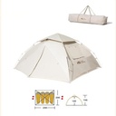 Mobi Garden Dome Camping Tent for 4 People, Waterproof, UV-Blocking Outdoor Off White