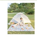 Mobi Garden Dome Camping Tent for 4 People, Waterproof, UV-Blocking Outdoor Off White