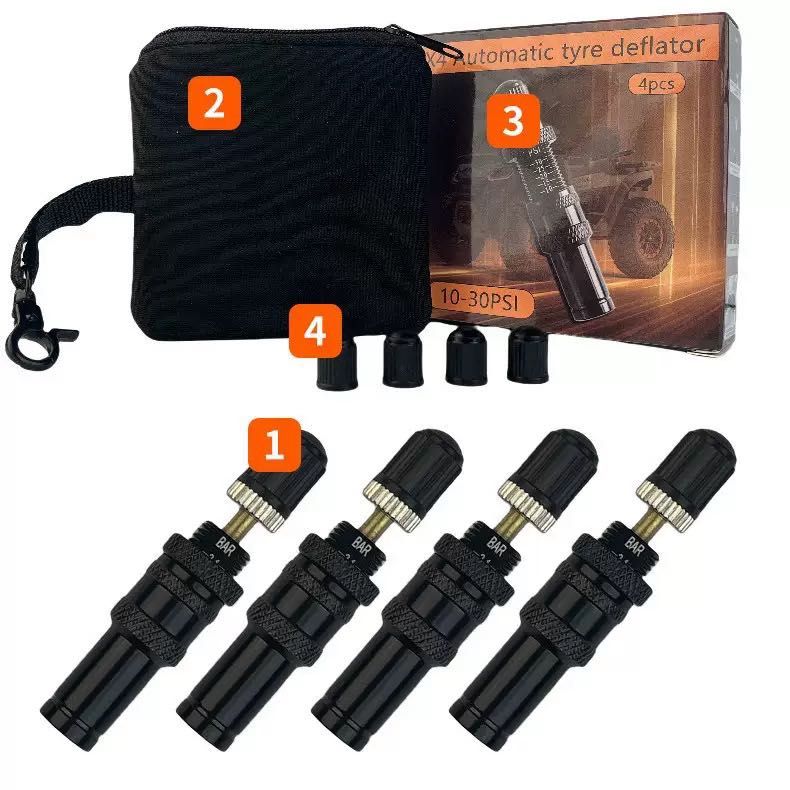 Maisoon 4x4 Hand Tire Pressure Reduction Valve - Air Release Deflator Gauge