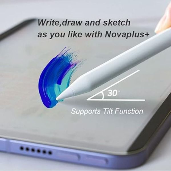 Novaplus A7 Stylus Pen for iPad - Tilt Function, Magnetic Design