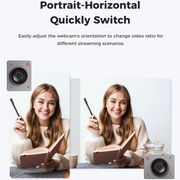 OBSBOT Meet 2 4K AI Framing Autofocus Webcam with HDR and Gesture Control
