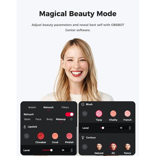 OBSBOT Meet 2 4K AI Framing Autofocus Webcam with HDR and Gesture Control