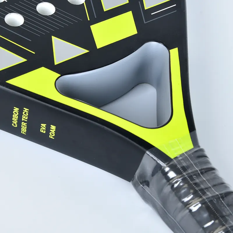 Whizz Padel Carbon Fibre Factory Padel Racket Bat - Green-Black