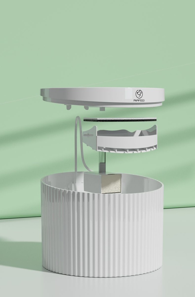 PAPIFEED Modern Automatic Silent Pet Water Fountain Dispenser 2L PF008