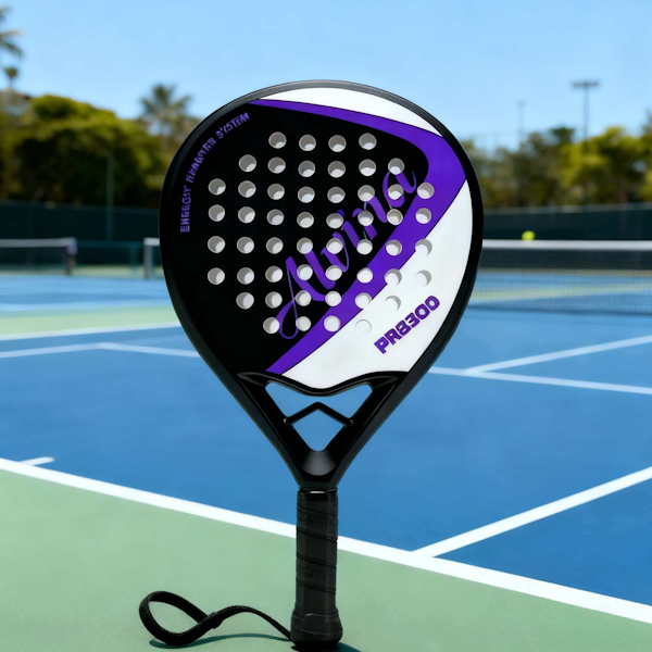 Alvina ABS Paddle Racket Lightweight Durable Training & Recreational Play - Pink, White