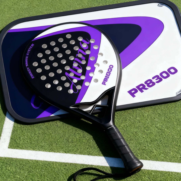 Alvina ABS Paddle Racket Lightweight Durable Training & Recreational Play - Pink, White