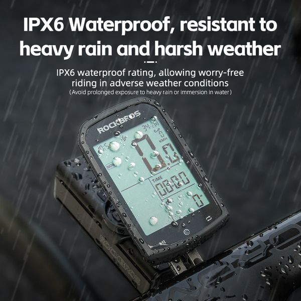 ROCKBROS Waterproof Wireless GPS Bike Computer with Heart Rate Monitor