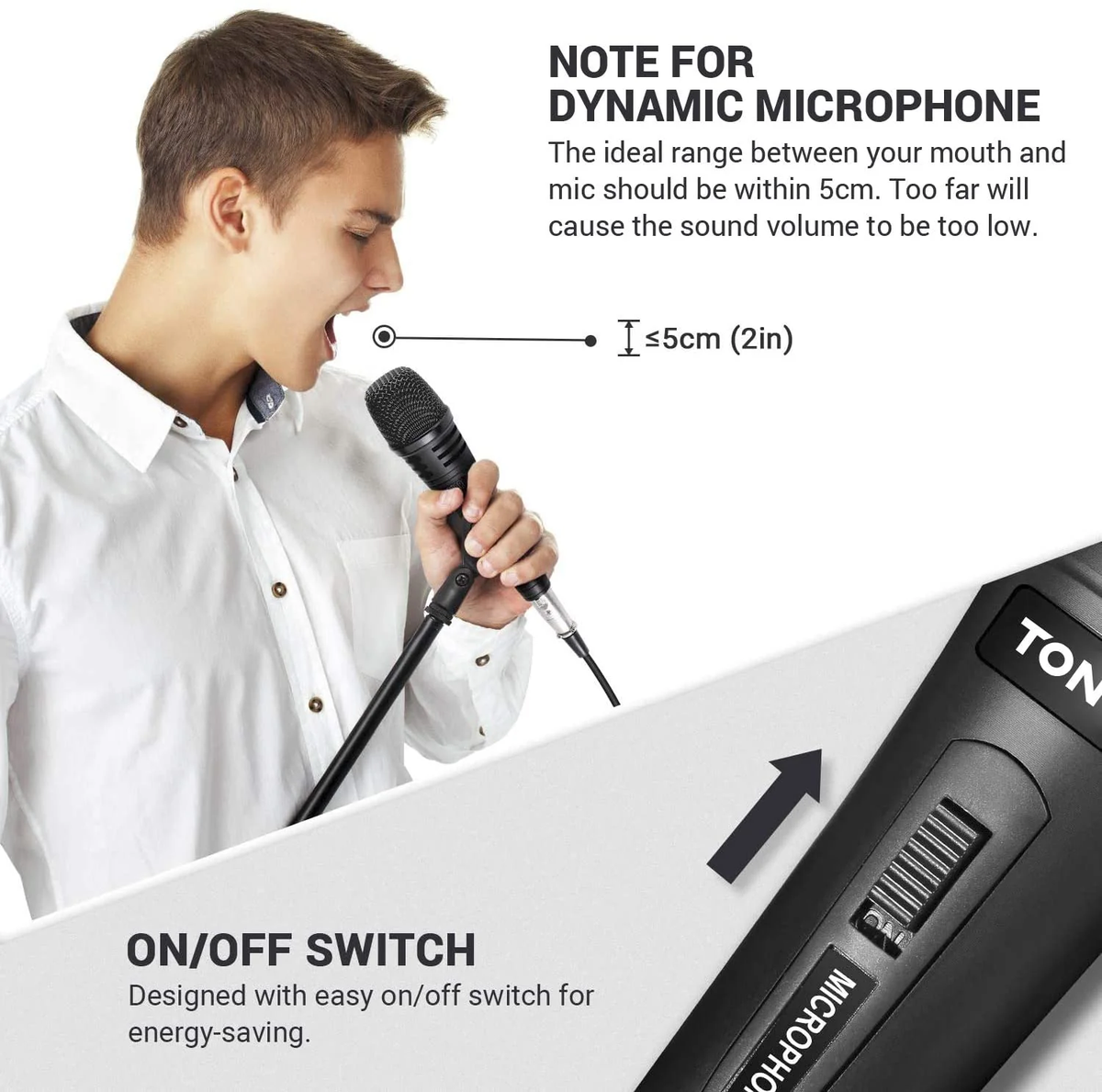 TONOR Pro Dynamic Karaoke Microphone - High-Fidelity Sound, Durable, Perfom
