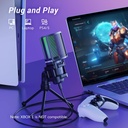 TONOR RGB Gaming USB Condenser Microphone Kit with Mute & Gain Control